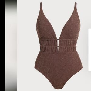 Brown Glittery Swimsuit